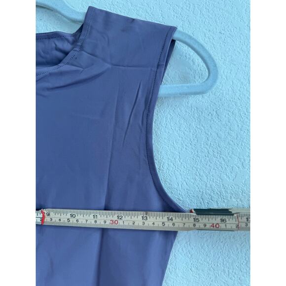 NWOT Women's Sleeveless Sexy Purple Lavender Bodysuit Top Blouse Bodycon Small - Picture 3 of 11